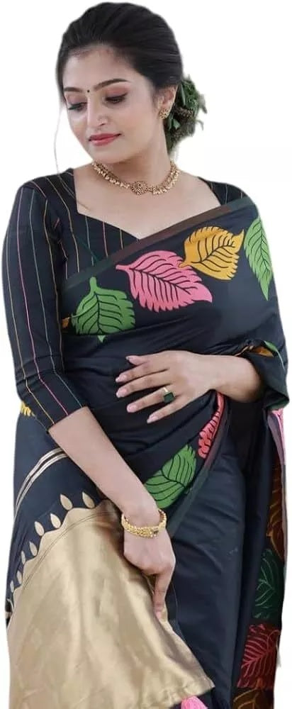 Luxurious Red Banarasi Silk Saree with Heavy Zari Border Sari & Blouse