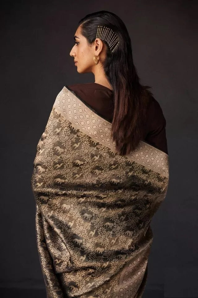 Banarsi Soft Silk Saree With Blouse