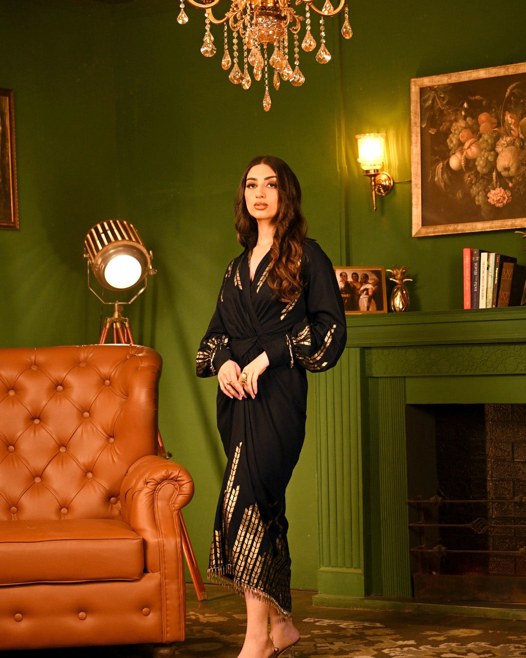 Premium Black Embroidered Kaftan Maxi Dress, Women’s Modest Party Wear Gown, Elegant Evening and Cocktail Dress
