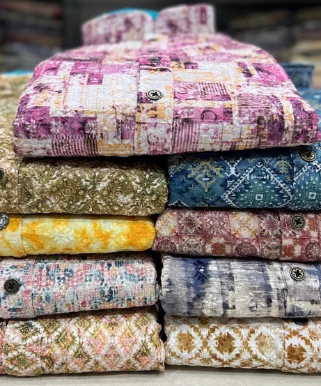 Men's FullStitched Heavy Rayon Schiffli Work Bollywood Kurta Pajama