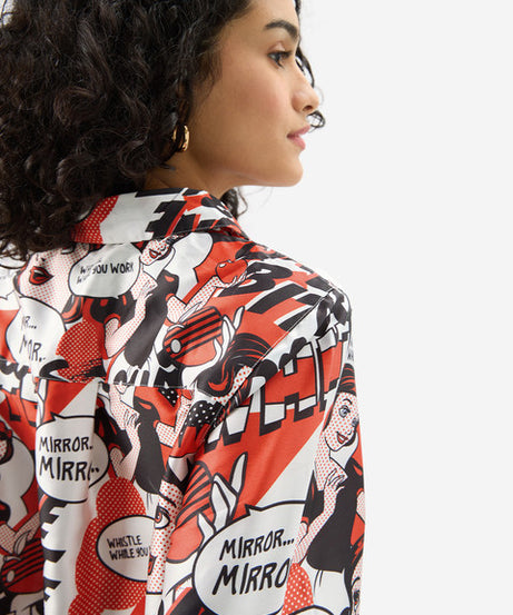 Satin Shirt Snow White Women Shirts