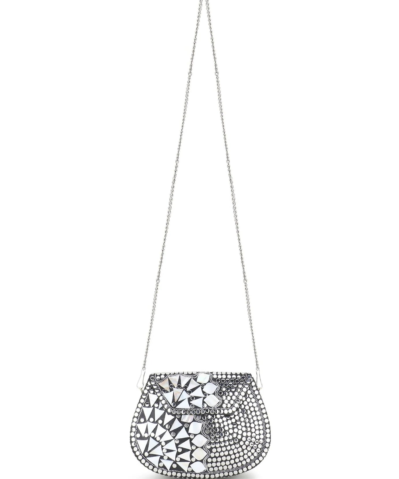 Mosaic Metal Embellished Clutch