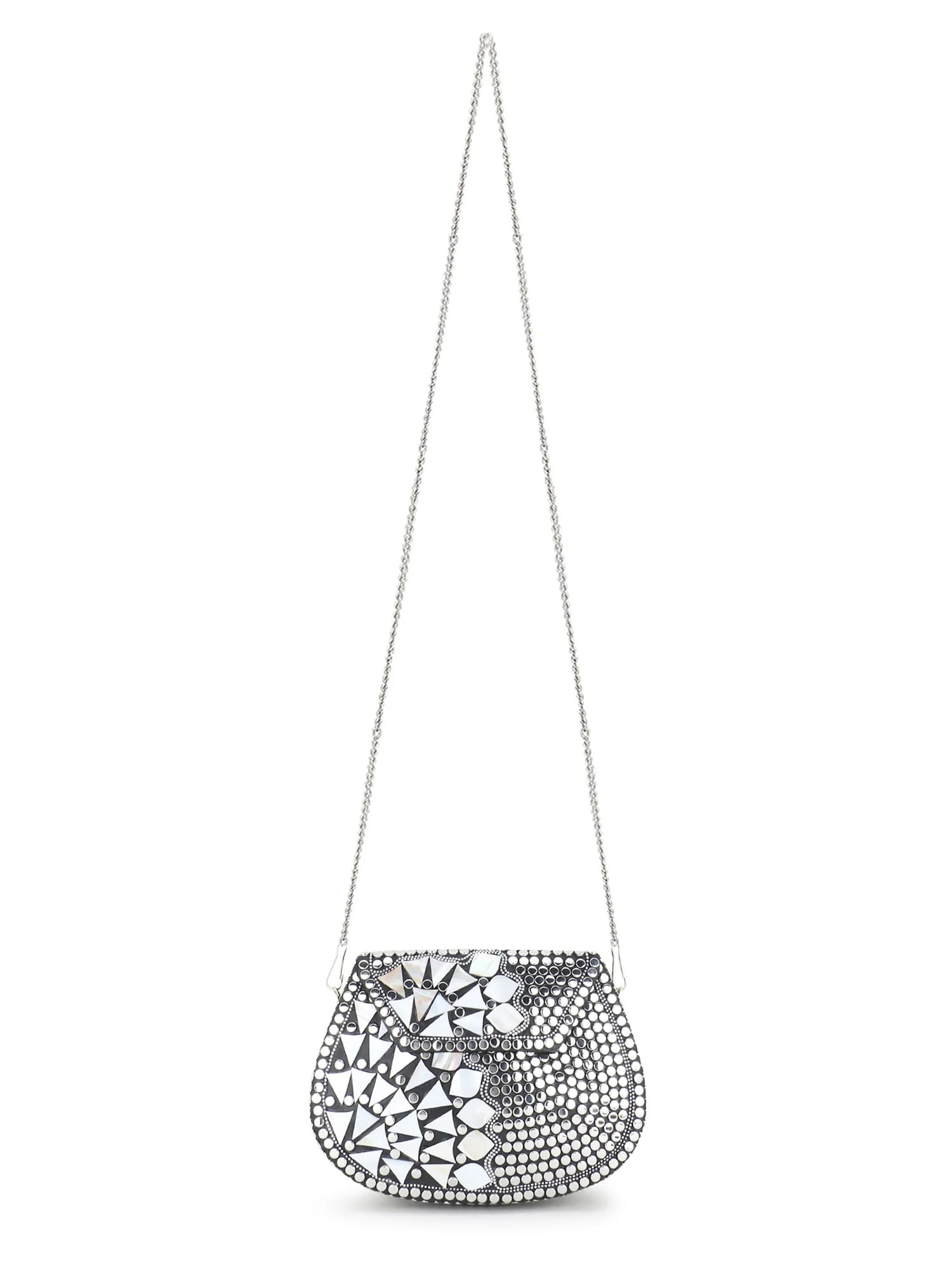 Mosaic Metal Embellished Clutch