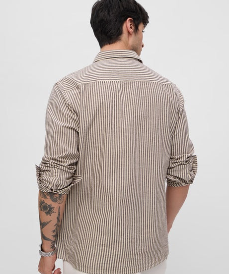 Cotton Linen Striped Sienna Cotton Linen Shirts
