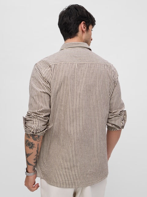 Cotton Linen Striped Sienna Cotton Linen Shirts