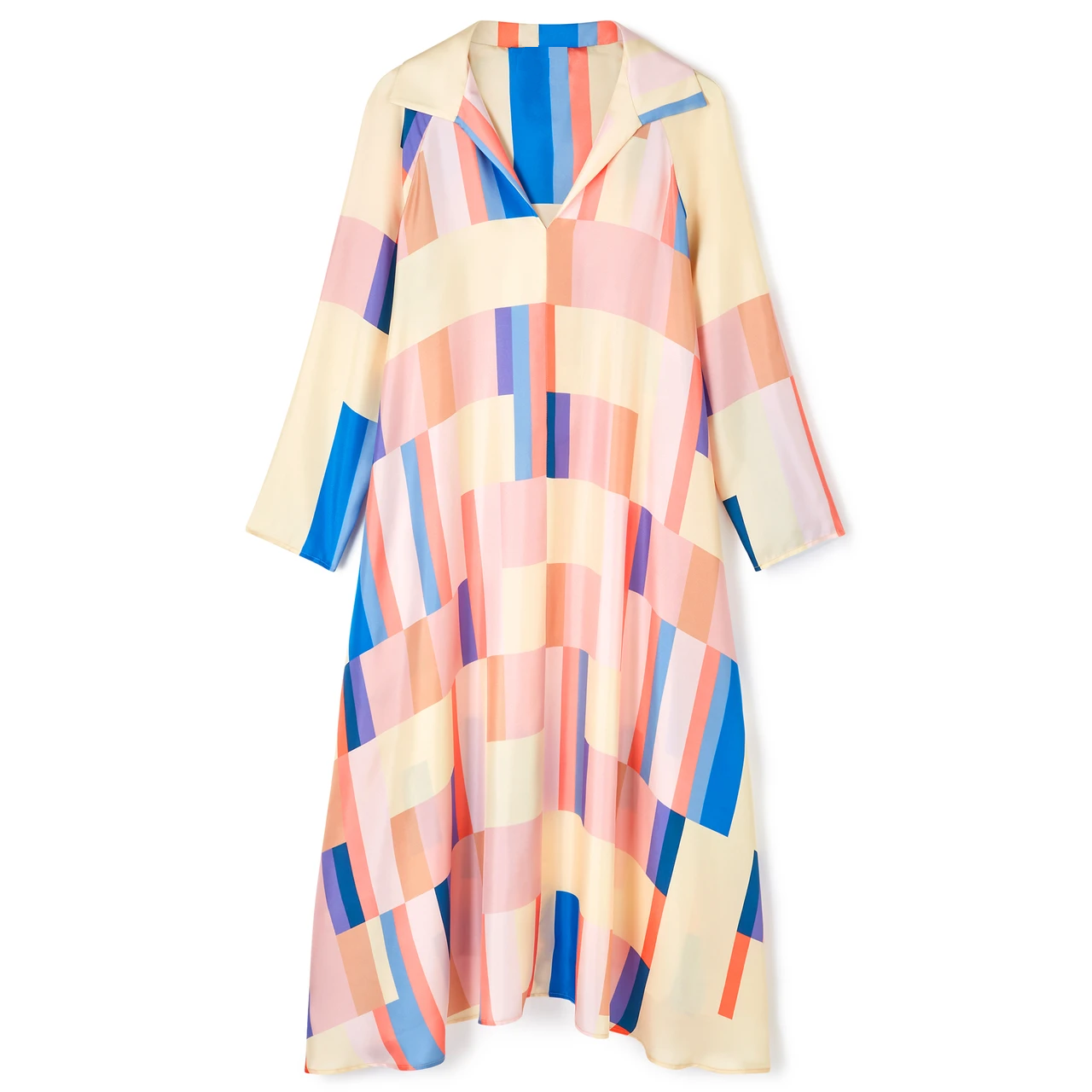 French Crepe Kaftan - Elegant Maxi Dress for Women's