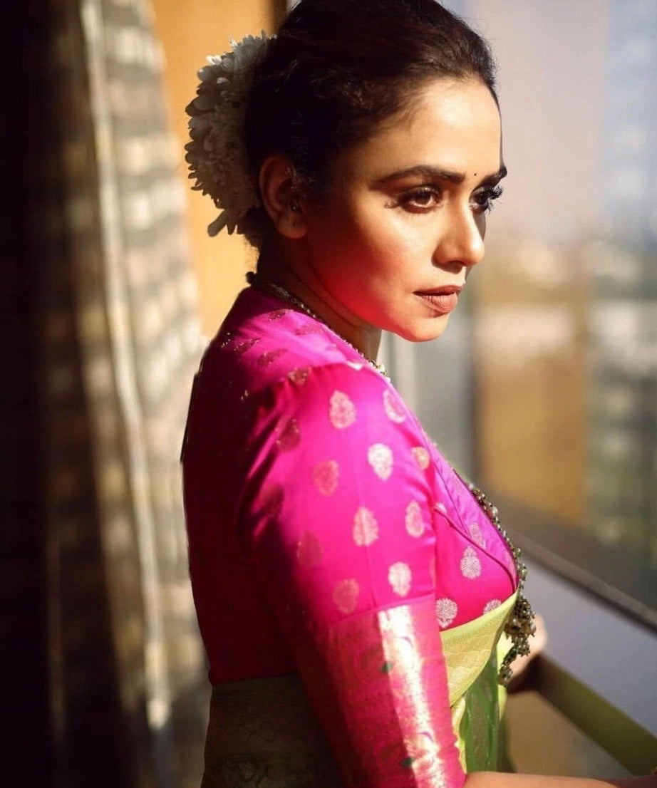 Traditional Wear, Designer Banarasi Silk Saree With BLouse