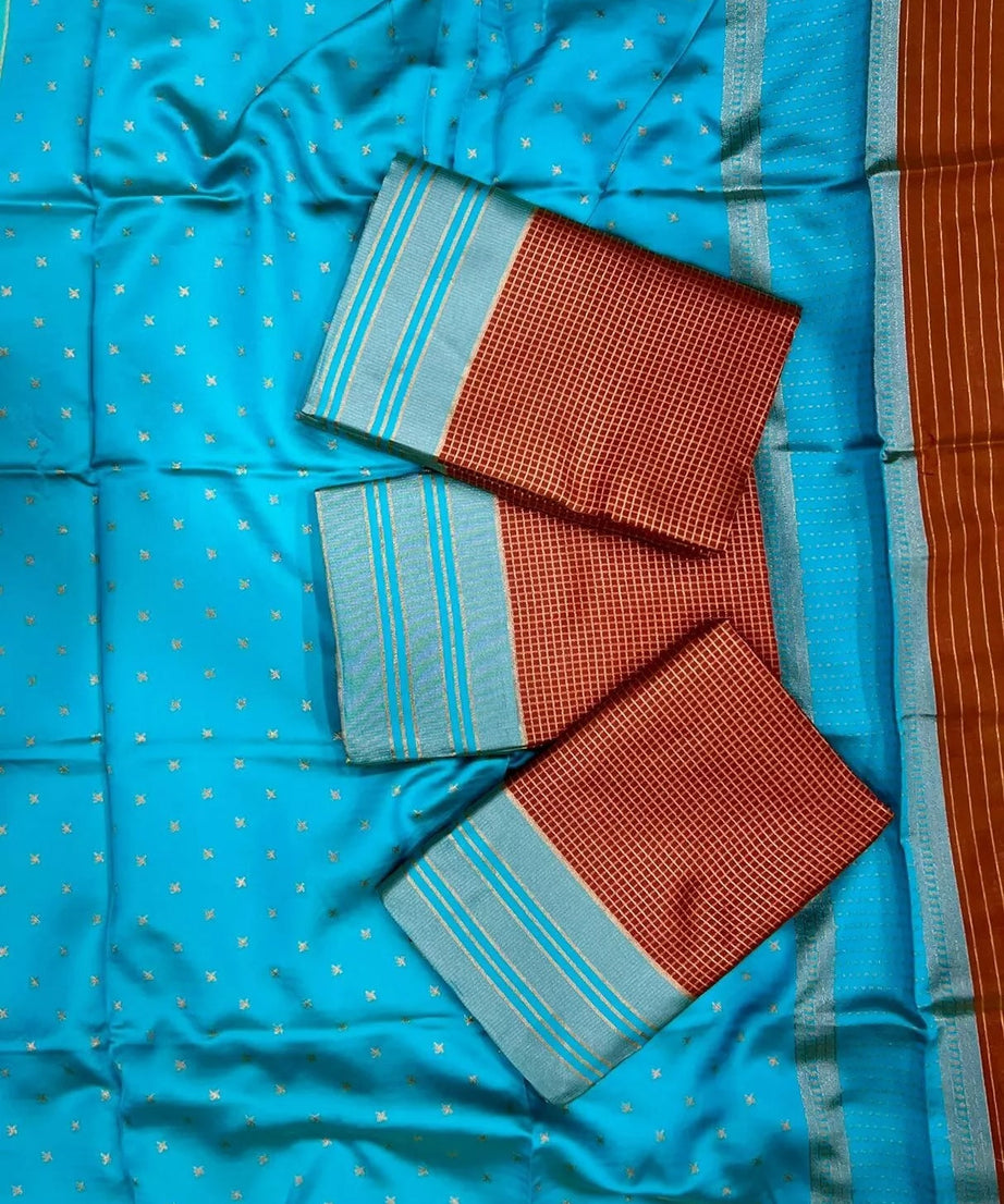 Soft Lichi Silk Jacquard Work Saree & Blouse