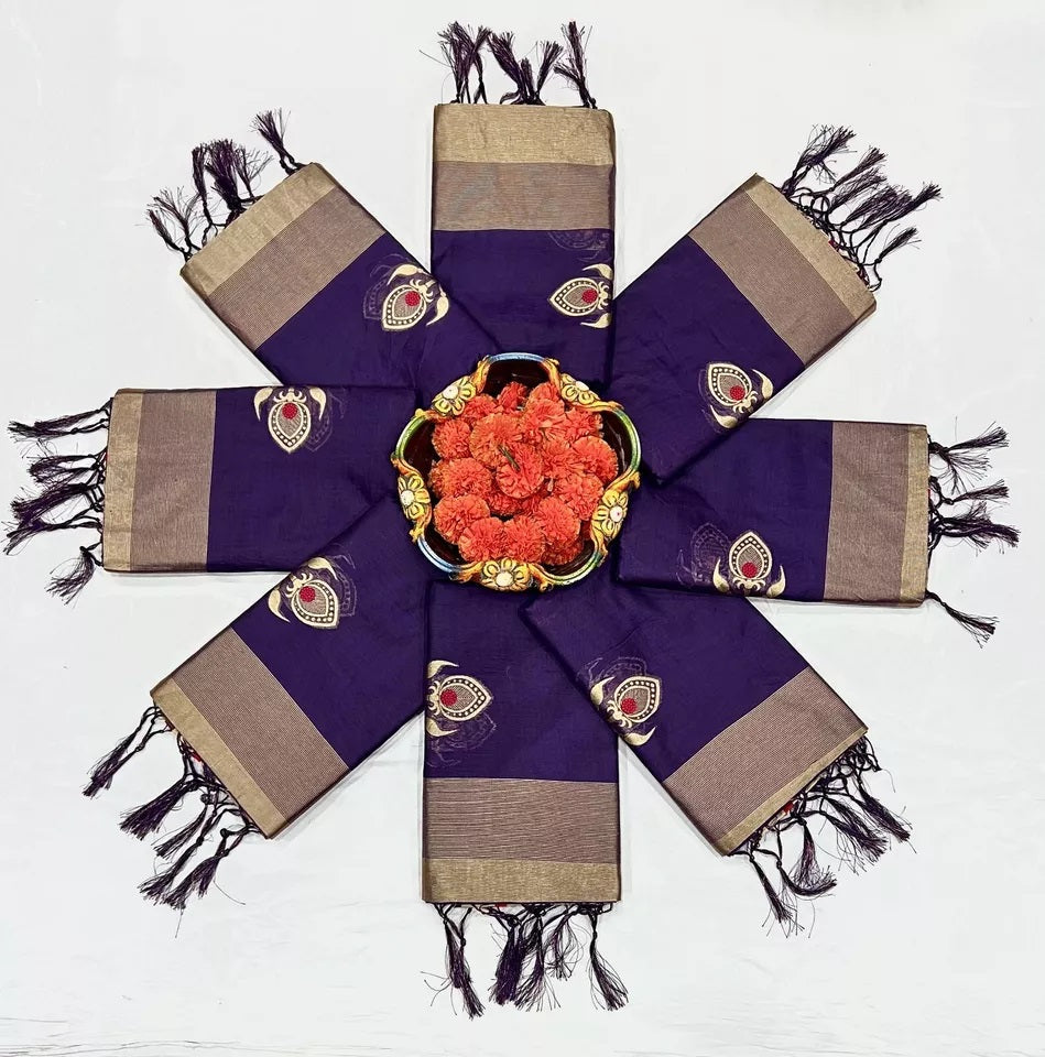 Designer Soft Lichi Silk Saree, Wedding Wear Sari & Blouse