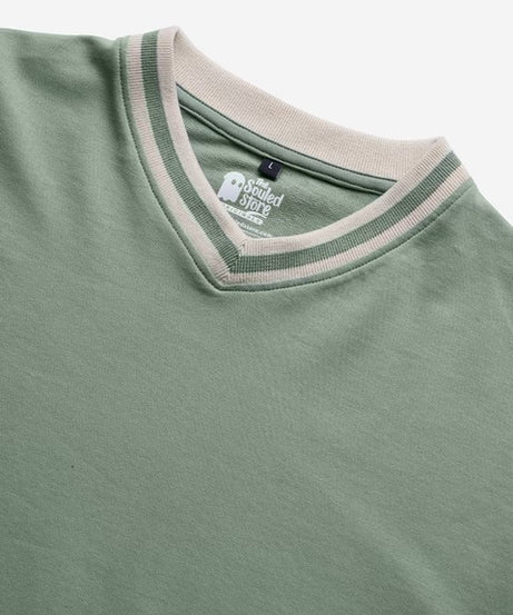 Solids Sage Green Oversized Full Sleeve T-Shirts