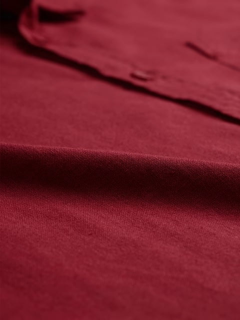 Cotton Linen Red Cotton Linen Shirts