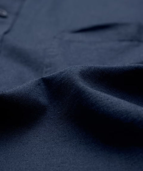 Navy Blue Cotton Linen Shirts