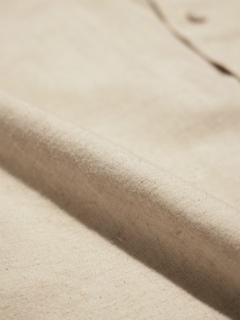 Cotton Linen Beige Cotton Linen Shirts