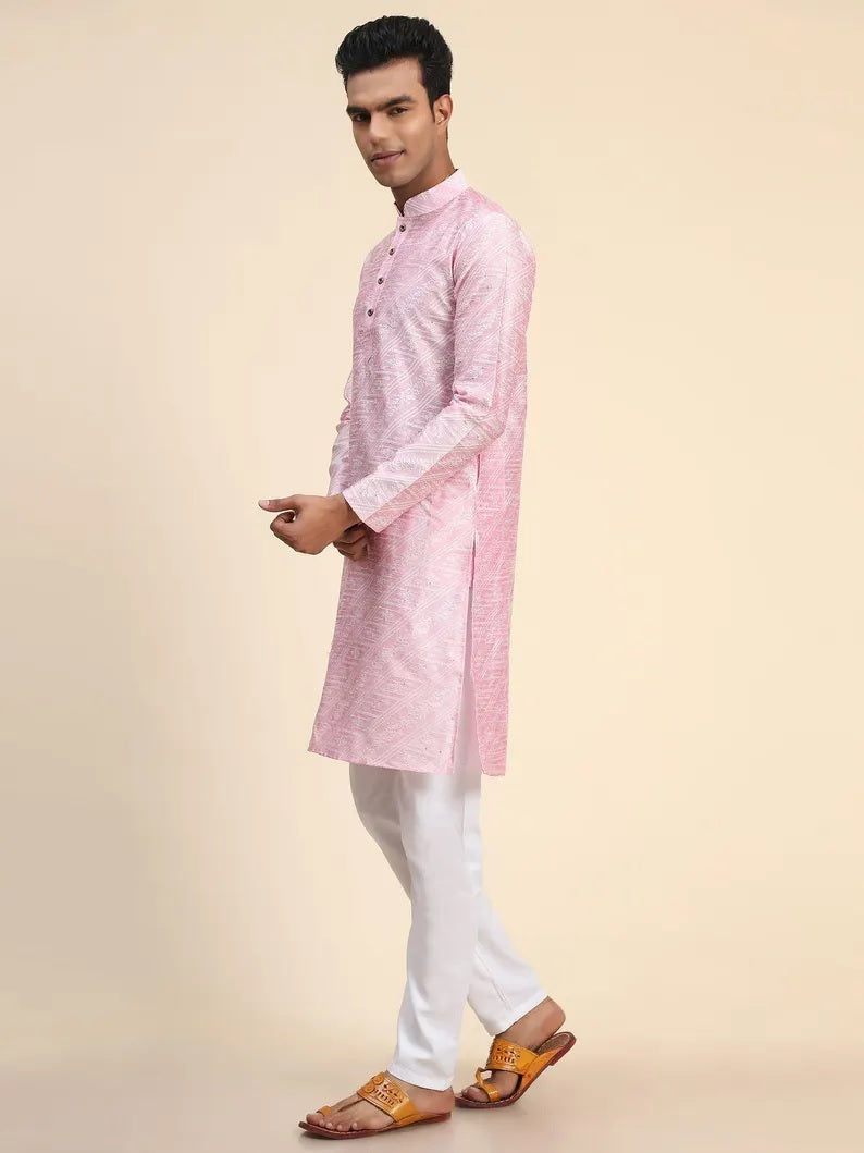 Men's Ethnic Wear Jacquard Kurta Pajama
