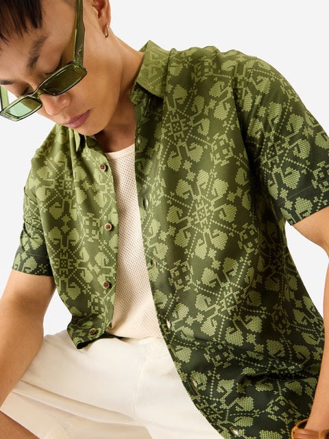 Ombre Cactus Holiday Shirts