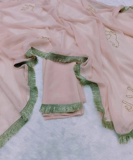 Georgette Classic Wedding Party Wear Saree With Blouse 11-JR