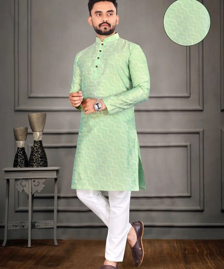 Men's Jacquard Kurta Pajama Set