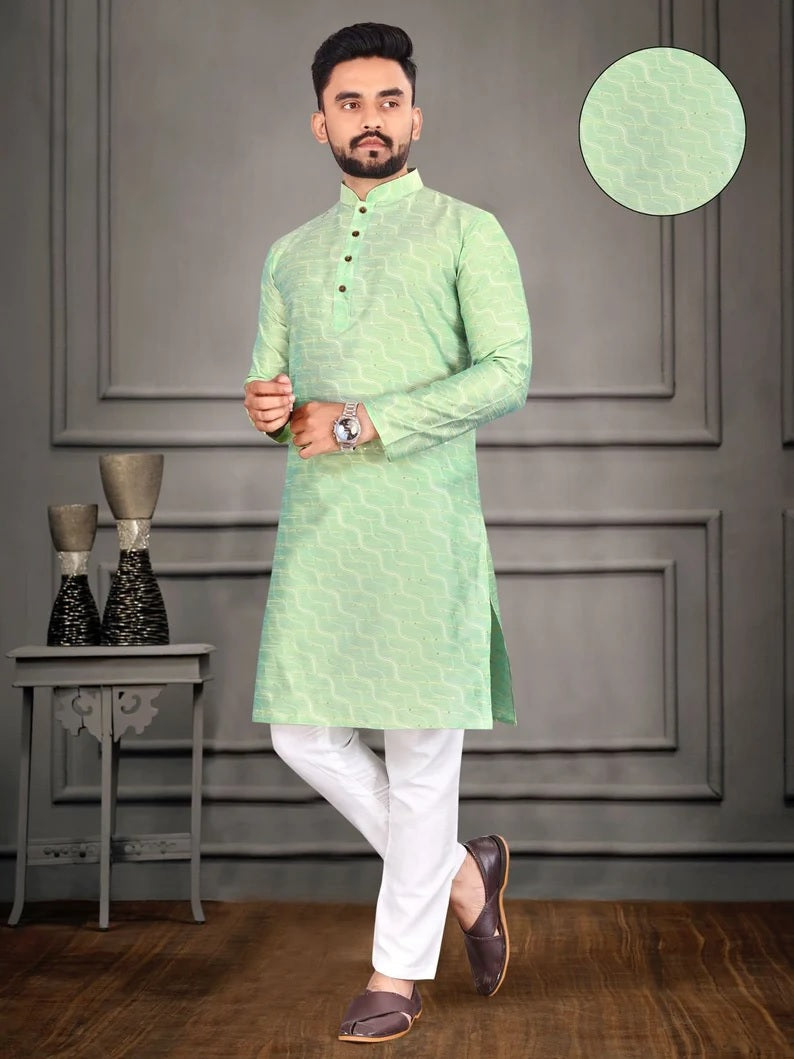Men's Jacquard Kurta Pajama Set