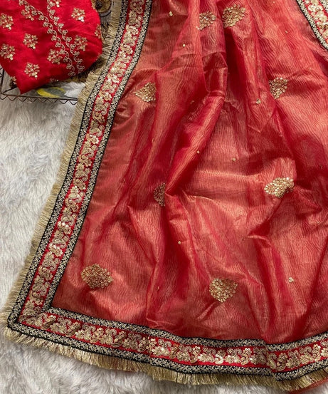 Heavy Soft Banarasi Crush Fabric Party Wedding Wear Saree,Function Sari