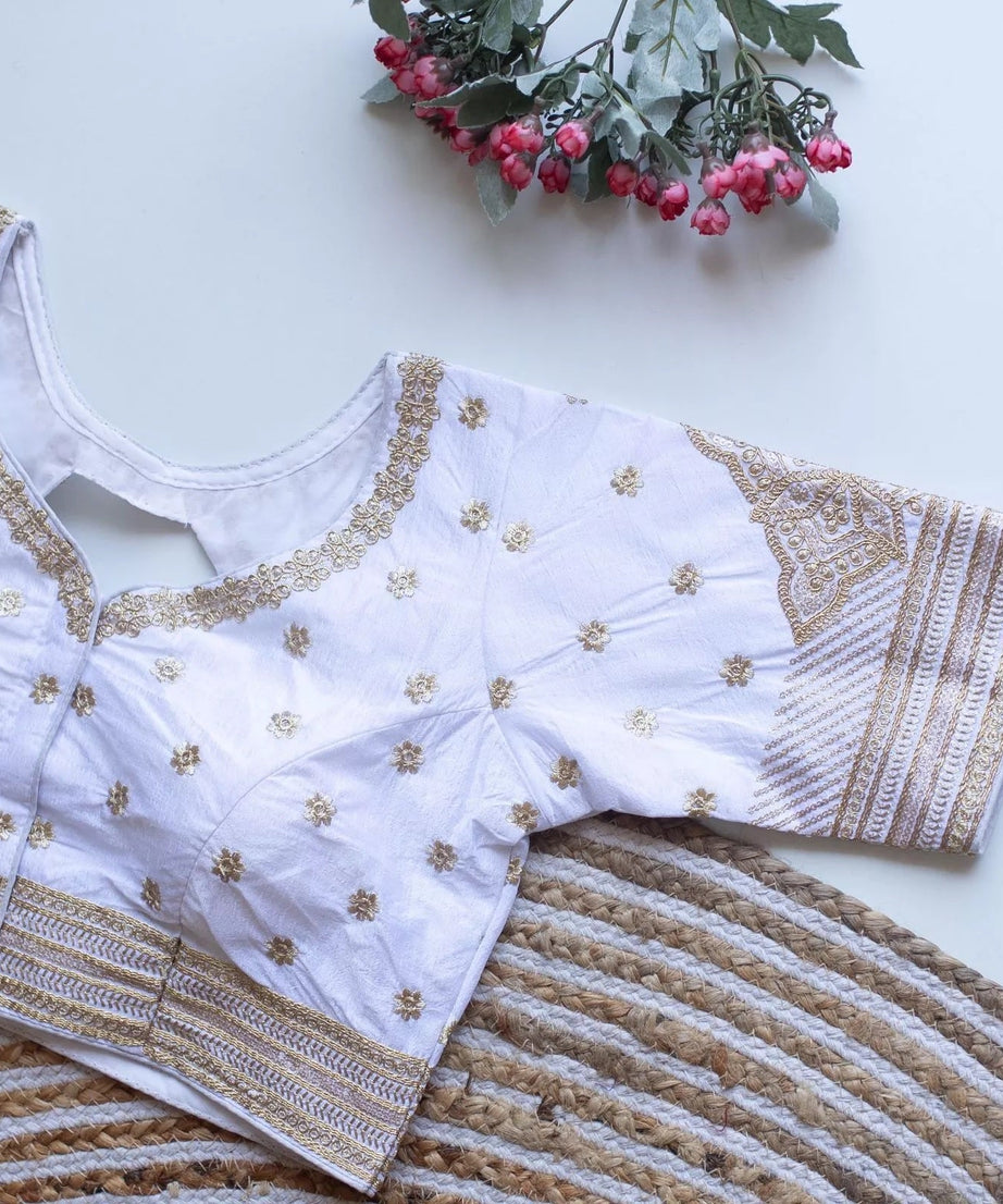 Women's Caterpillar Silk Full Stitched Blouse