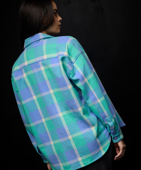 Flannel Shacket Grapemist Women Shackets