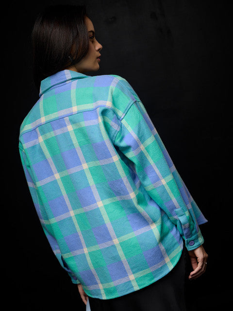 Flannel Shacket Grapemist Women Shackets
