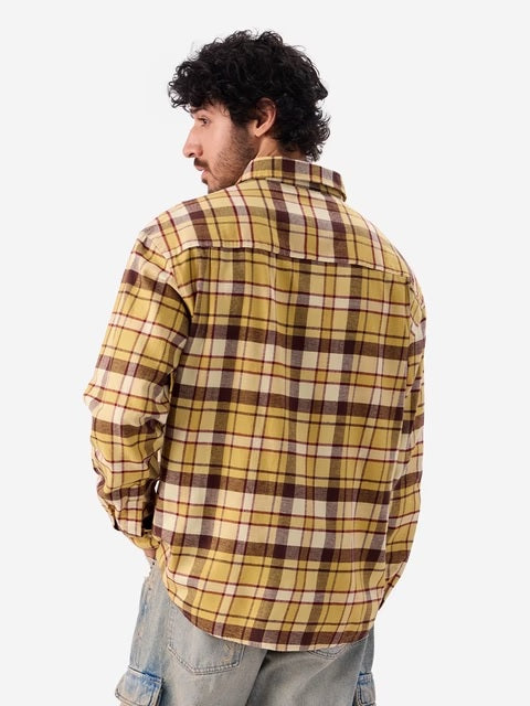 Plaid Oak Buff Men Utility Shirts