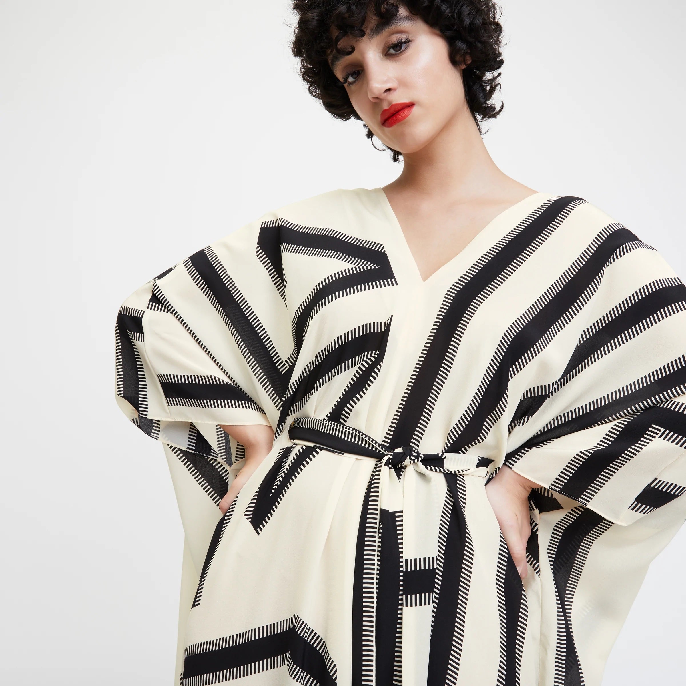 French Moss Cotton Kaftan - Relaxed Fit Evening Wear Caftan For Women's