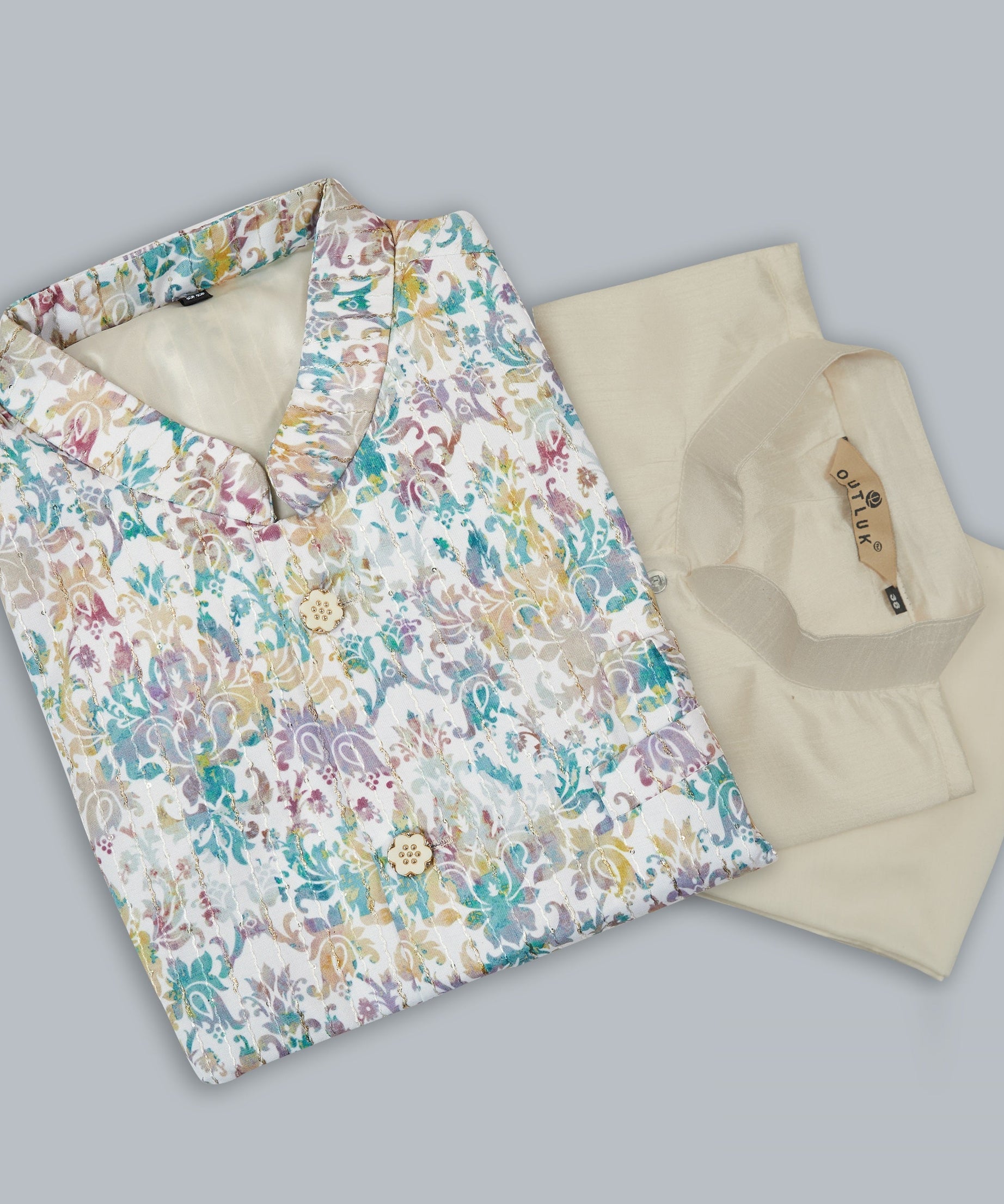 Mastani Silk Kurta Pajama With Heavy Cotton Koti Set