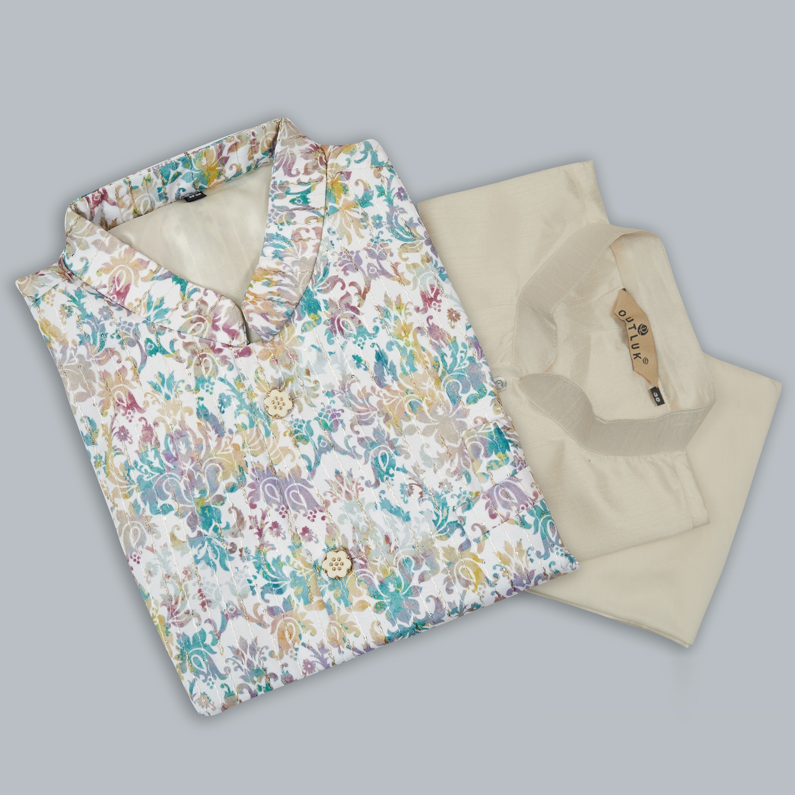 Mastani Silk Kurta Pajama With Heavy Cotton Koti Set