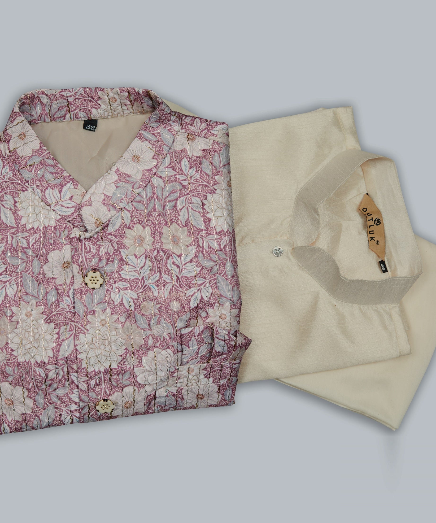 Mastani Silk Kurta Pajama With Heavy Cotton Koti Set