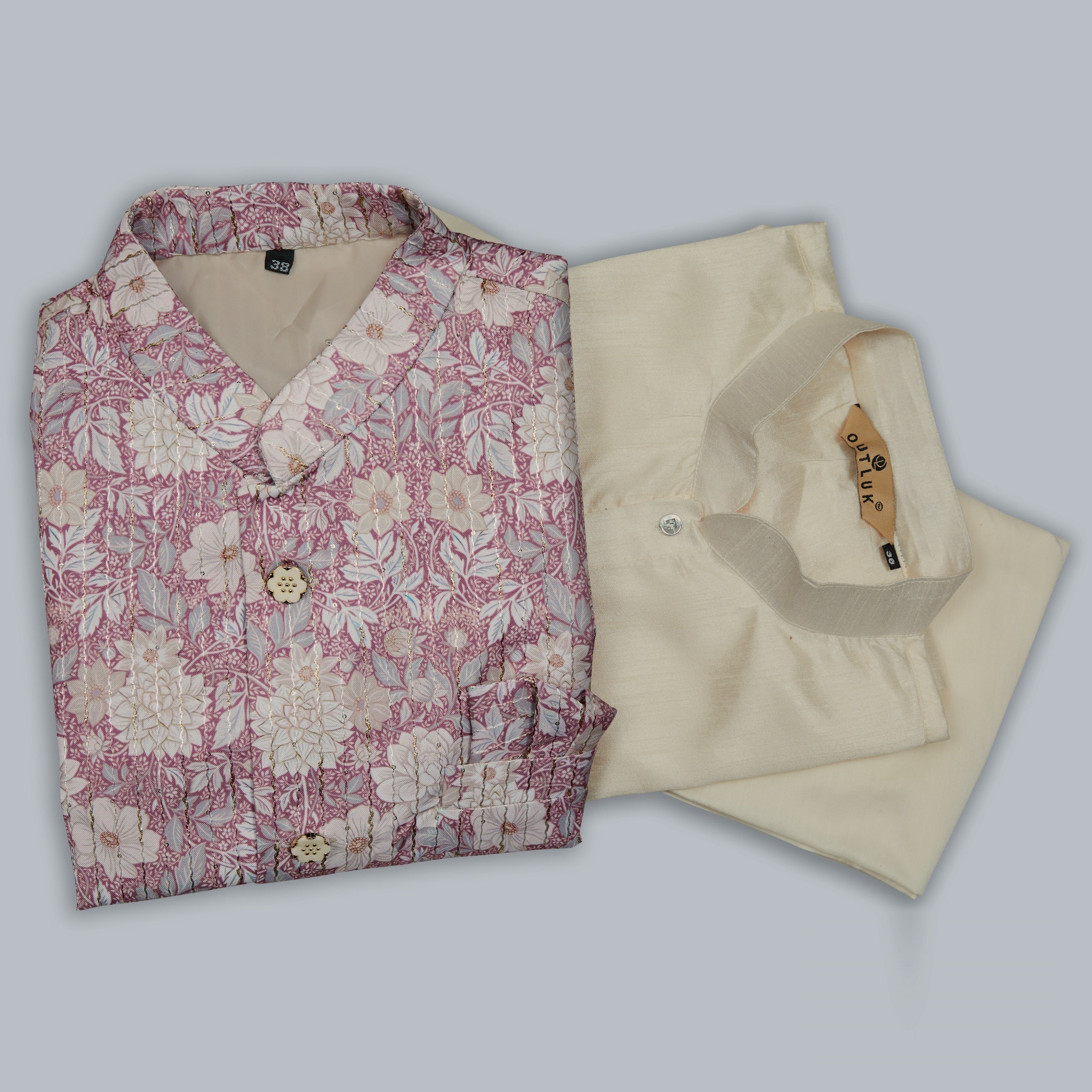 Mastani Silk Kurta Pajama With Heavy Cotton Koti Set