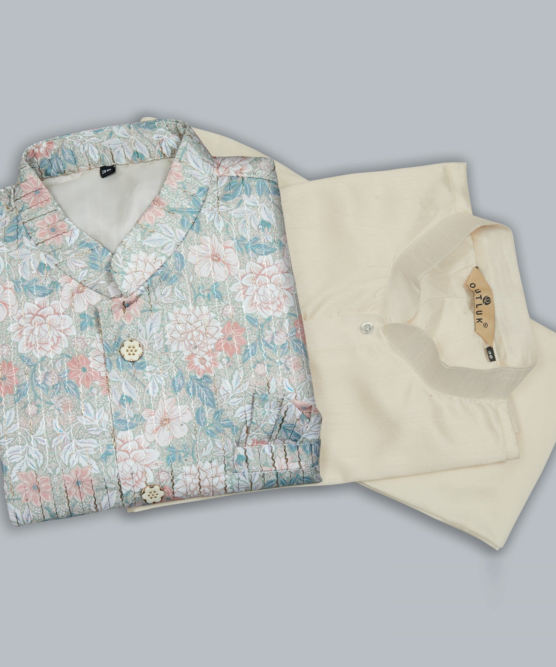 Mastani Silk Kurta Pajama With Heavy Cotton Koti Set