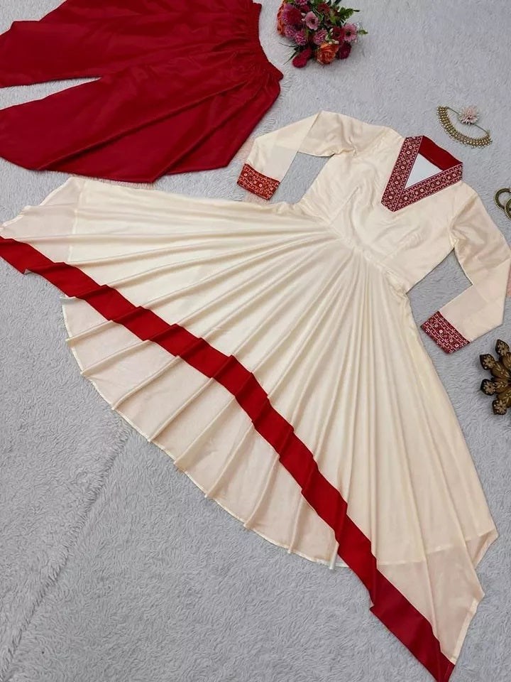 Indian Bollywood Ethnic Silk Suit Dhoti & 2 Piece Set