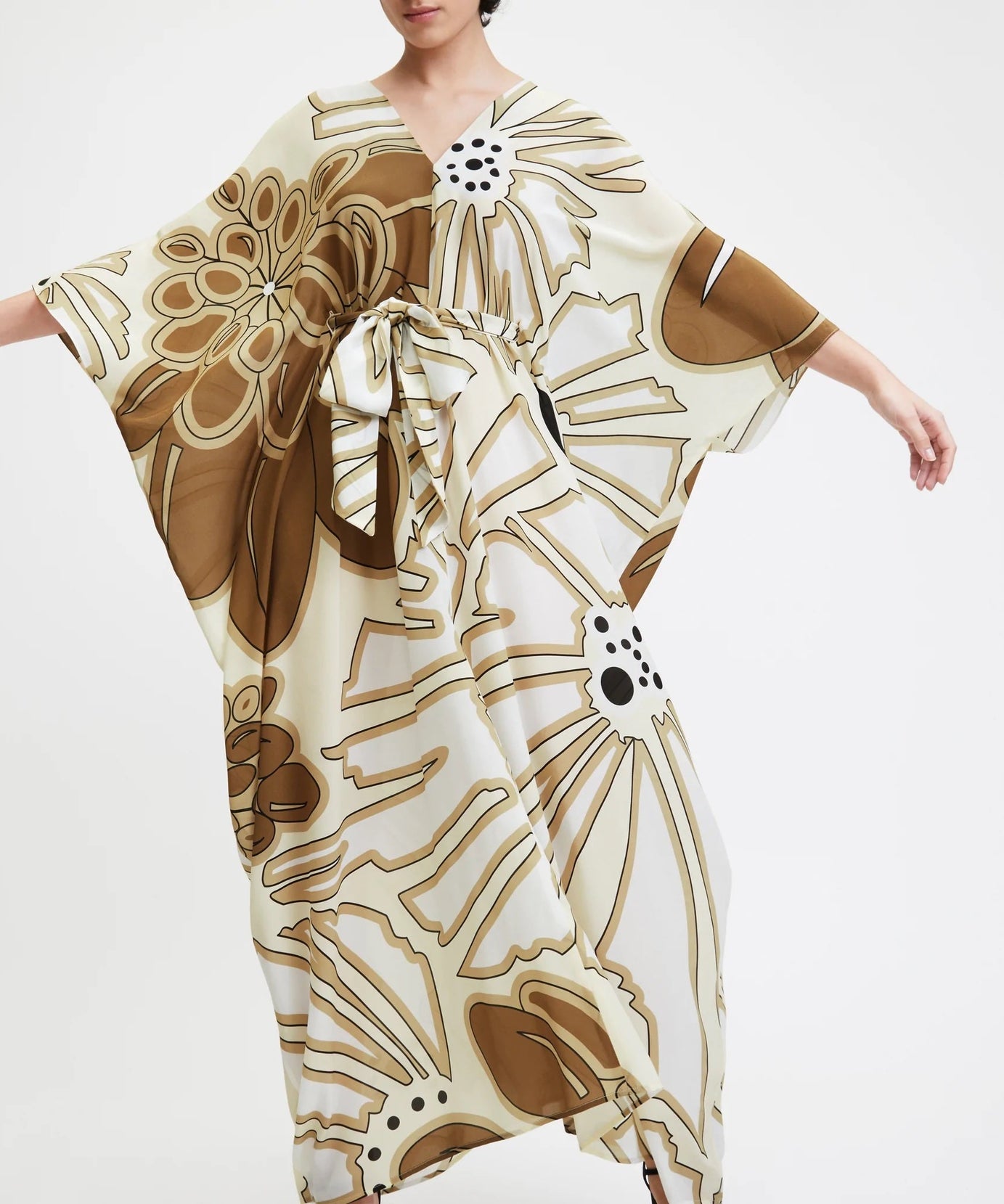 Women's French Moss Kaftan - Flowy Summer Beach Wear Caftan