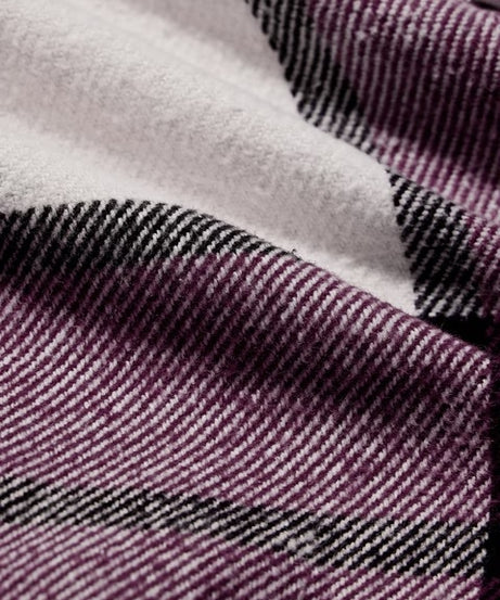 Plaid Hooded Shacket Mauve Mist Men Shackets