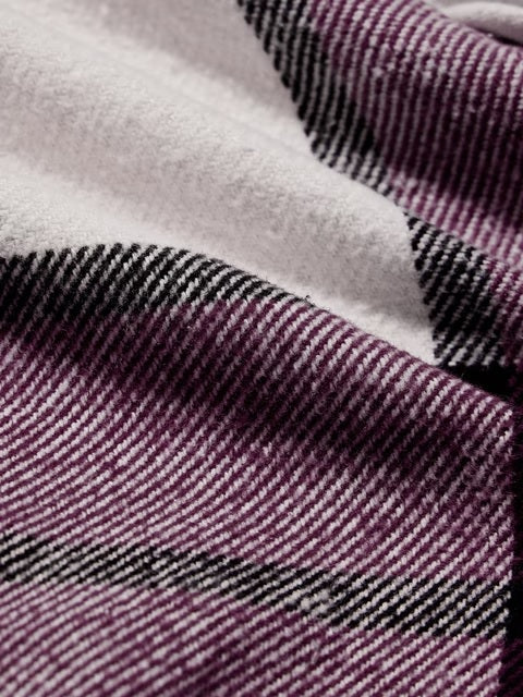 Plaid Hooded Shacket Mauve Mist Men Shackets