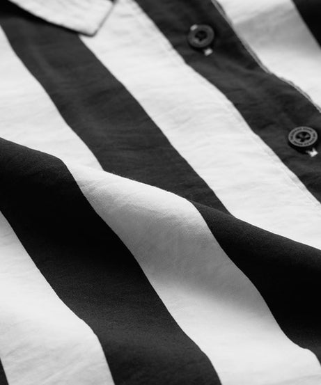 Stripe Shirt  Black, White Women Boyfriend Shirts