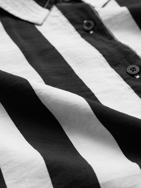 Stripe Shirt  Black, White Women Boyfriend Shirts