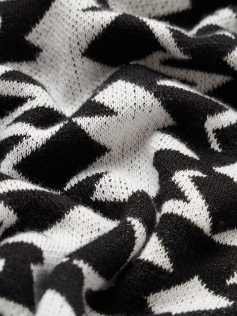 Jacquard Polo Black Oversized Polos T-shirt