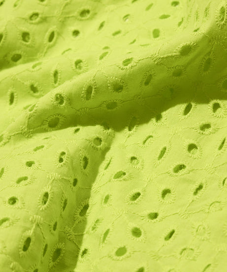 Cutwork Lime Women Boyfriend Shirts