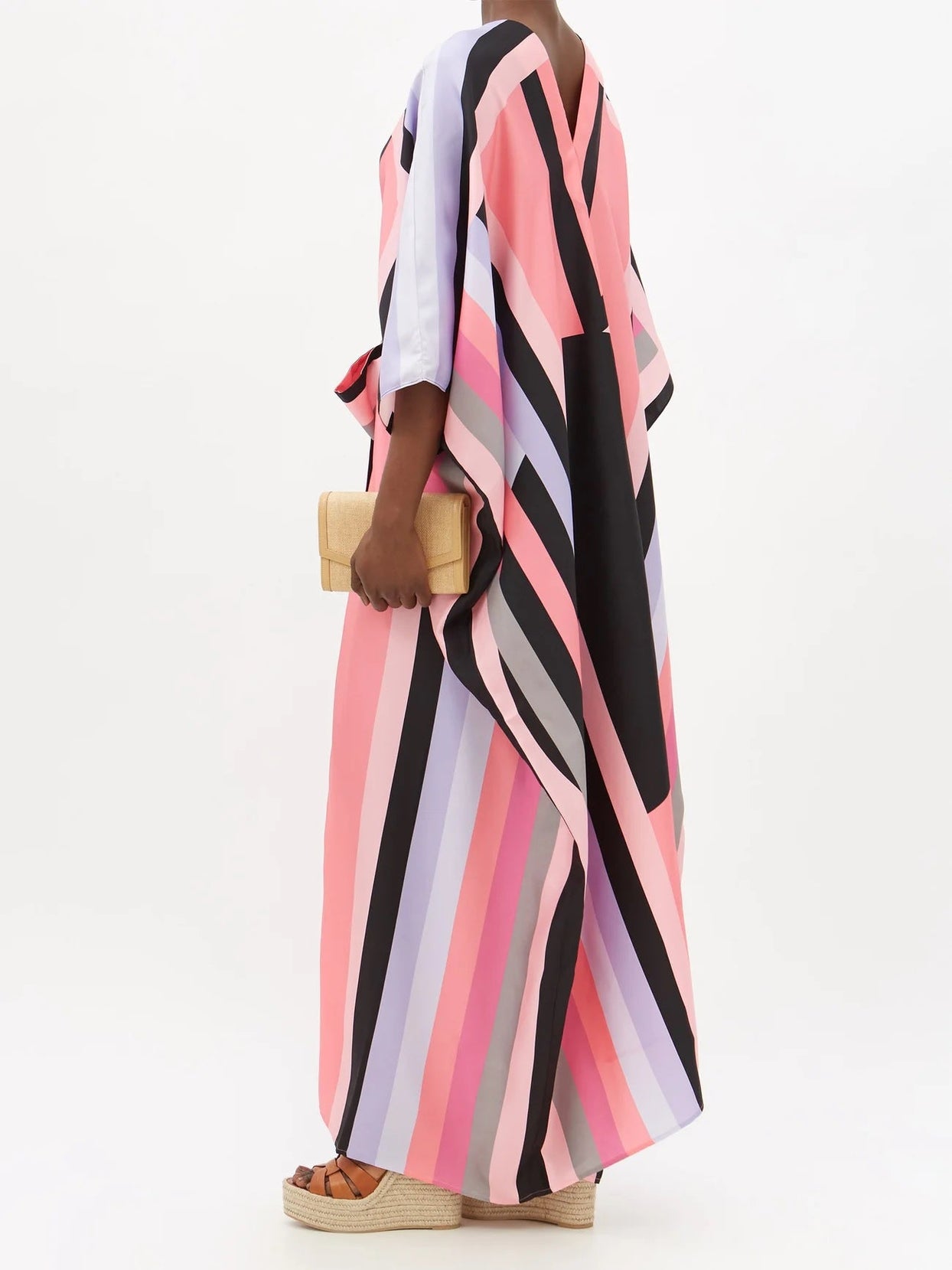 Luxury Silk Crepe Kaftan – Lightweight and Elegant Caftan For Women's