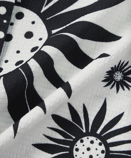 Floral Yin Yang Women Boyfriend Shirts