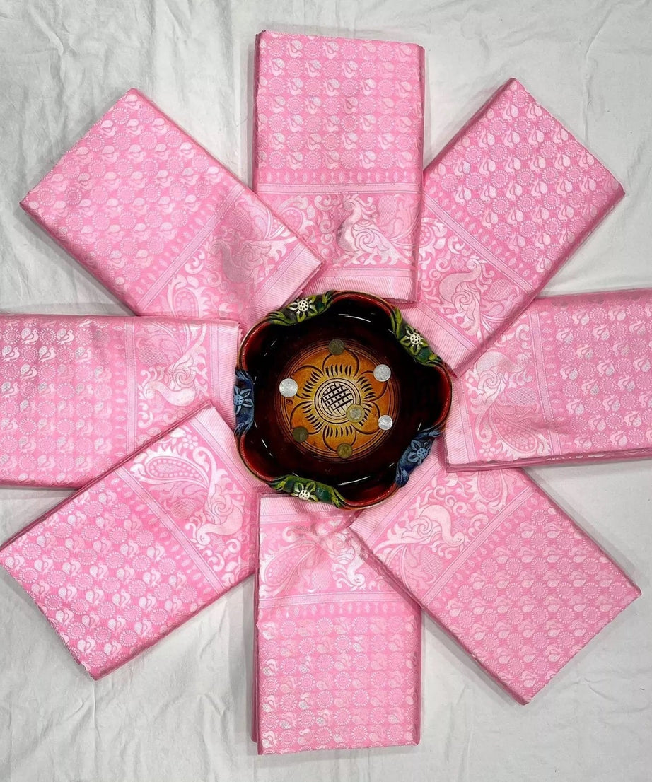 Soft Lichi Silk Wedding Classic Saree For Women's