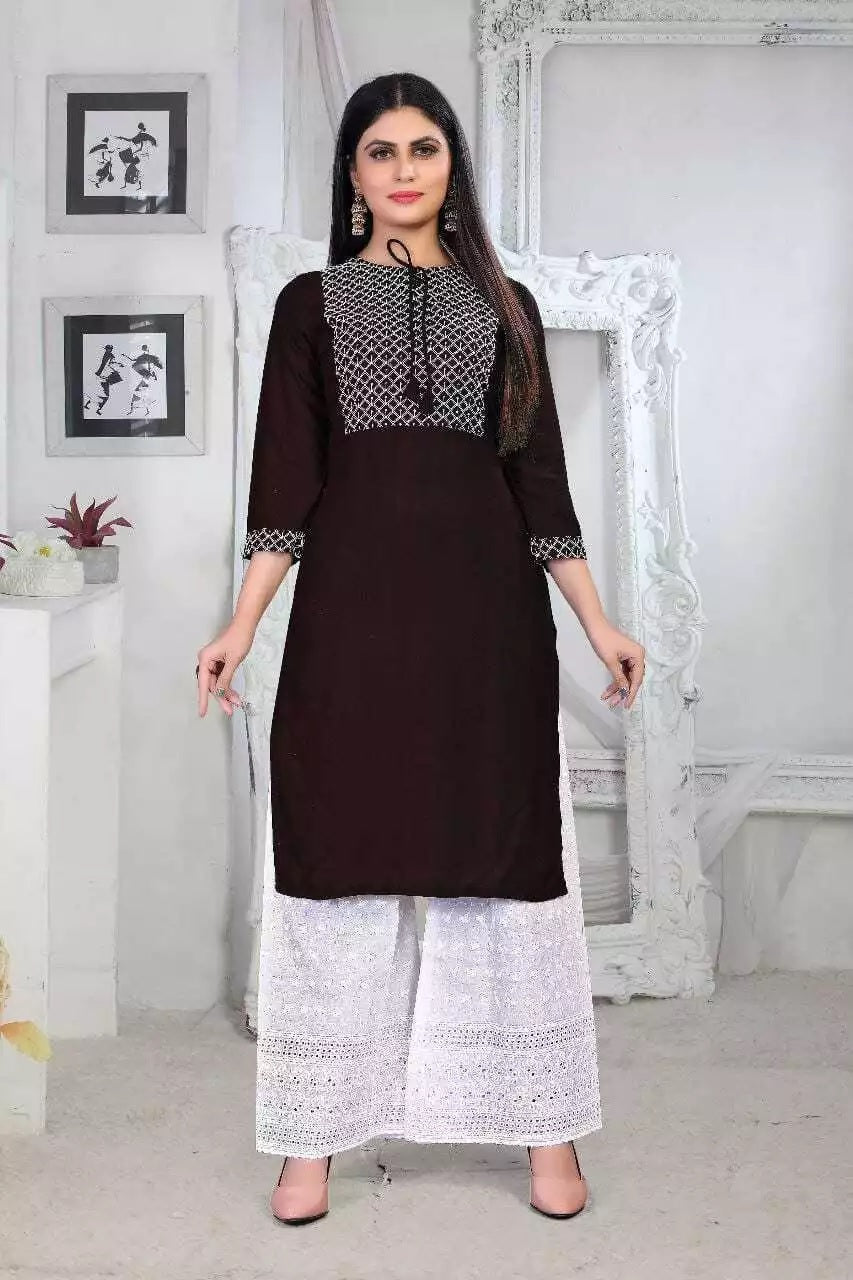 Designer Fancy FullStitched Rayon Top Pant & 2 Piece Set