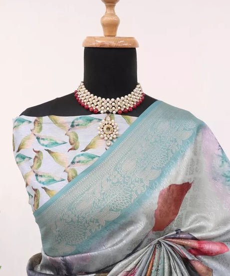 Function Style Bollywood Handloom Silk Saree,Wedding Party Ethnic Wear Sari