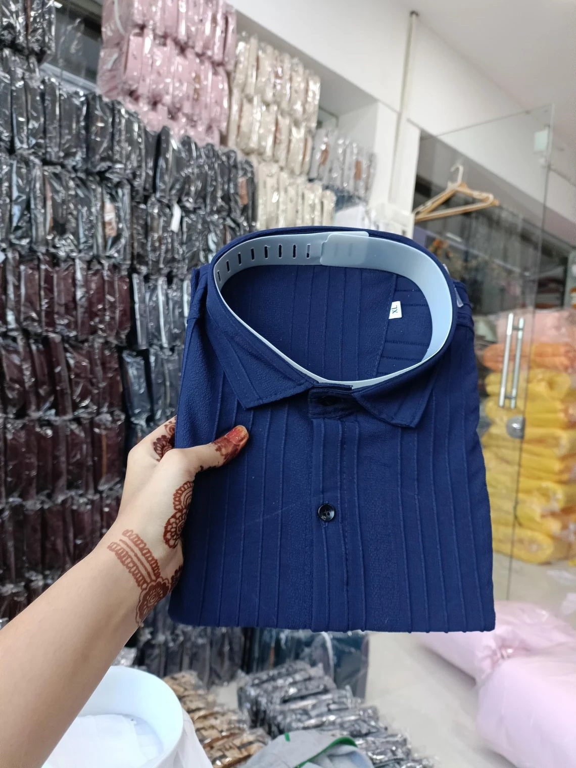 Short Sleeve Popcorn Shirt For Men's