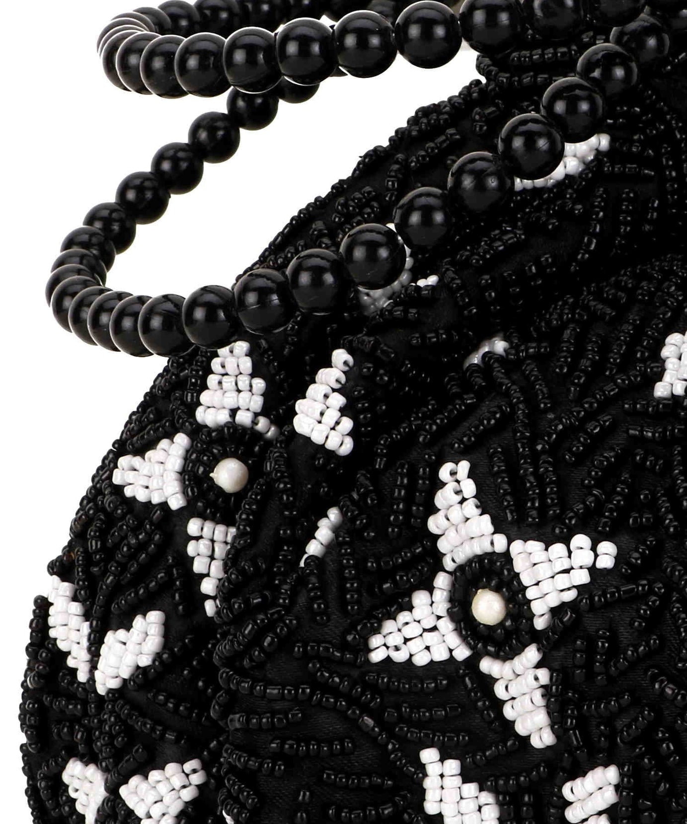 Dangle Abstract Embellished Faux Silk Potli Bag