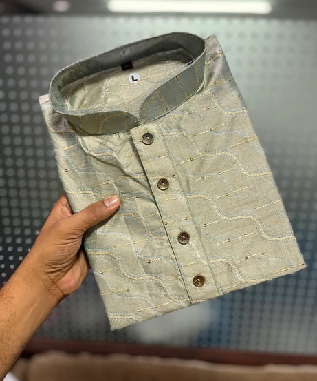 Men's Jacquard Kurta Pajama Set