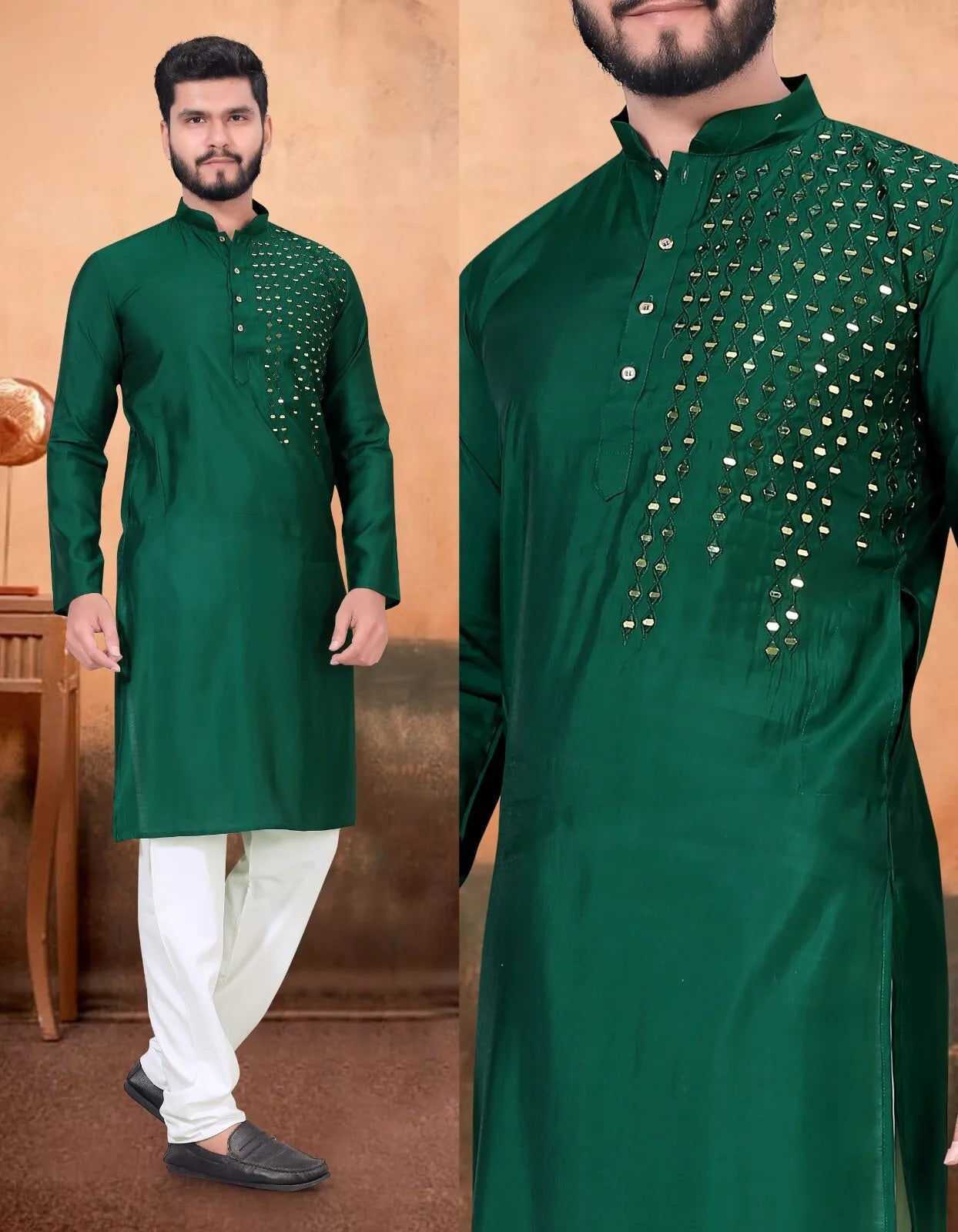 Viscose with kurta pajama set For Men's